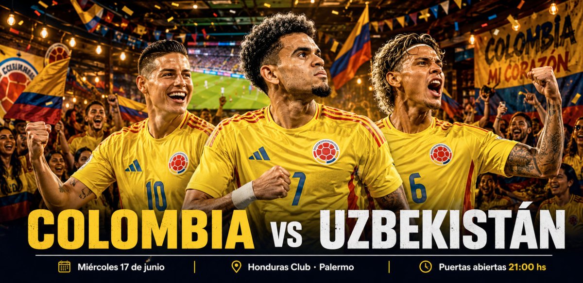 Colombia vs Uzbekistán: Rumba y Fiesta Fan Fest Mundial 2026 en Palermo