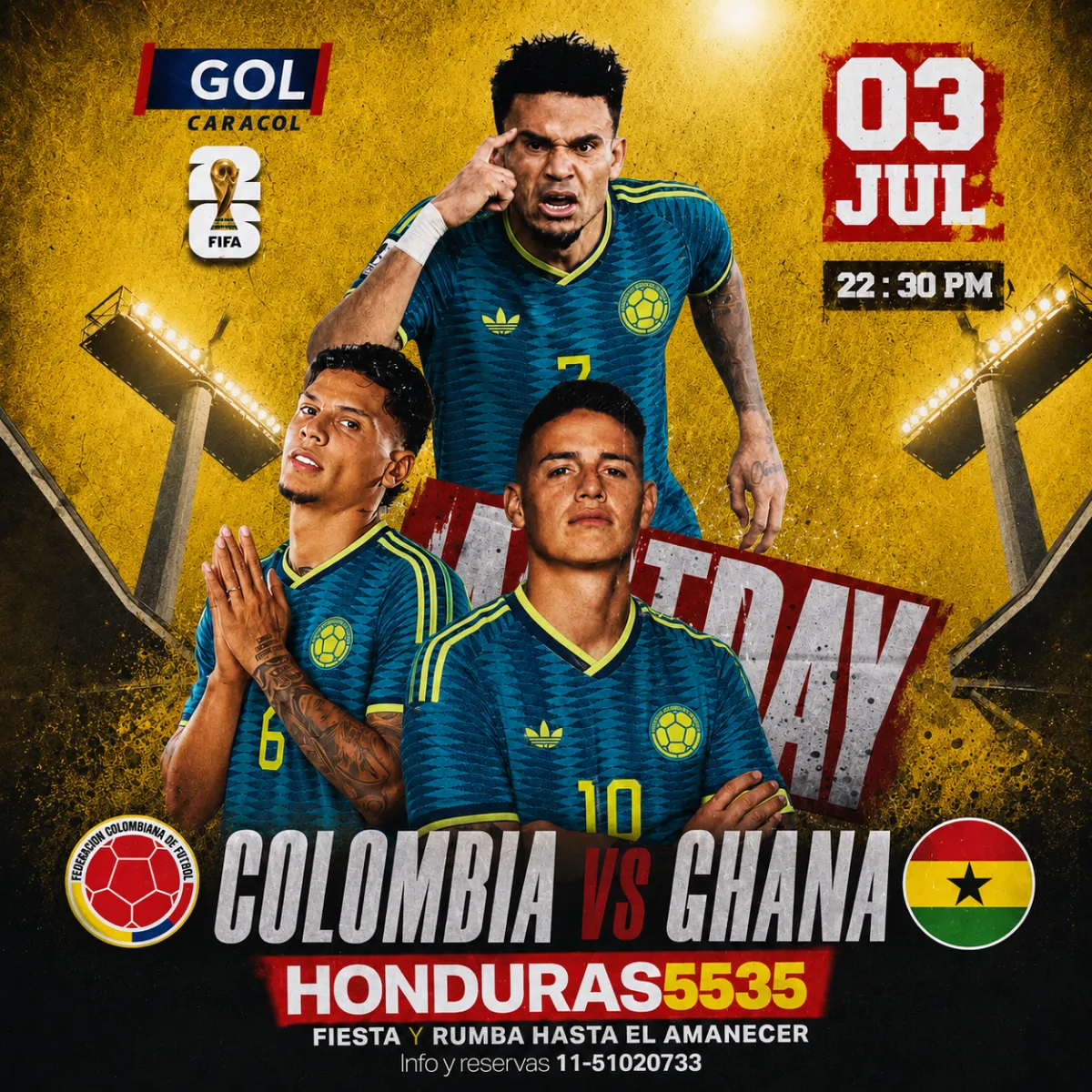 Colombia vs. Ghana en Honduras 5535 Palermo - Gol Caracol